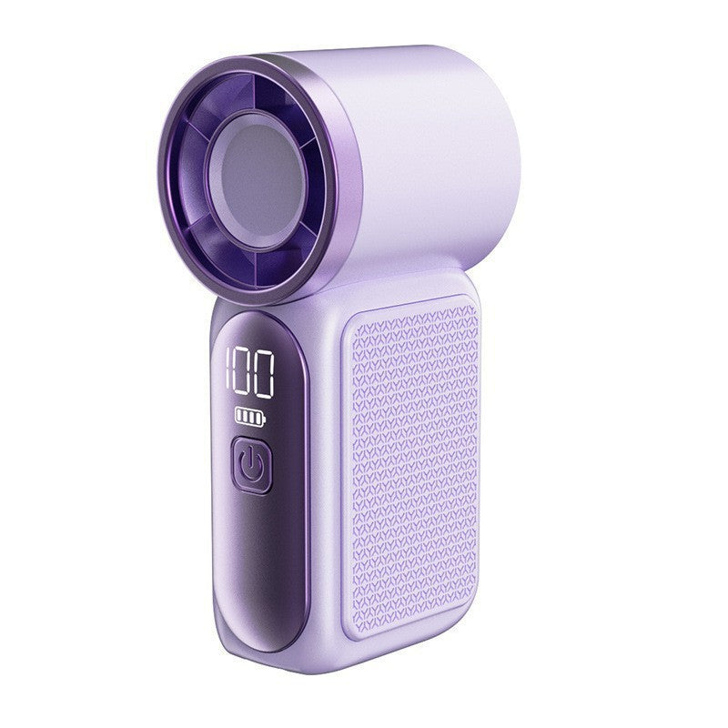 Portable USB Rechargeable Handheld Fan with Digital Display
