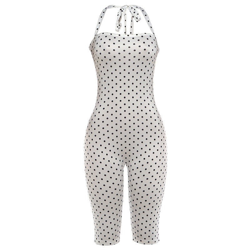 Sleeveless Halter Neck Slim-Fit Jumpsuit for Women