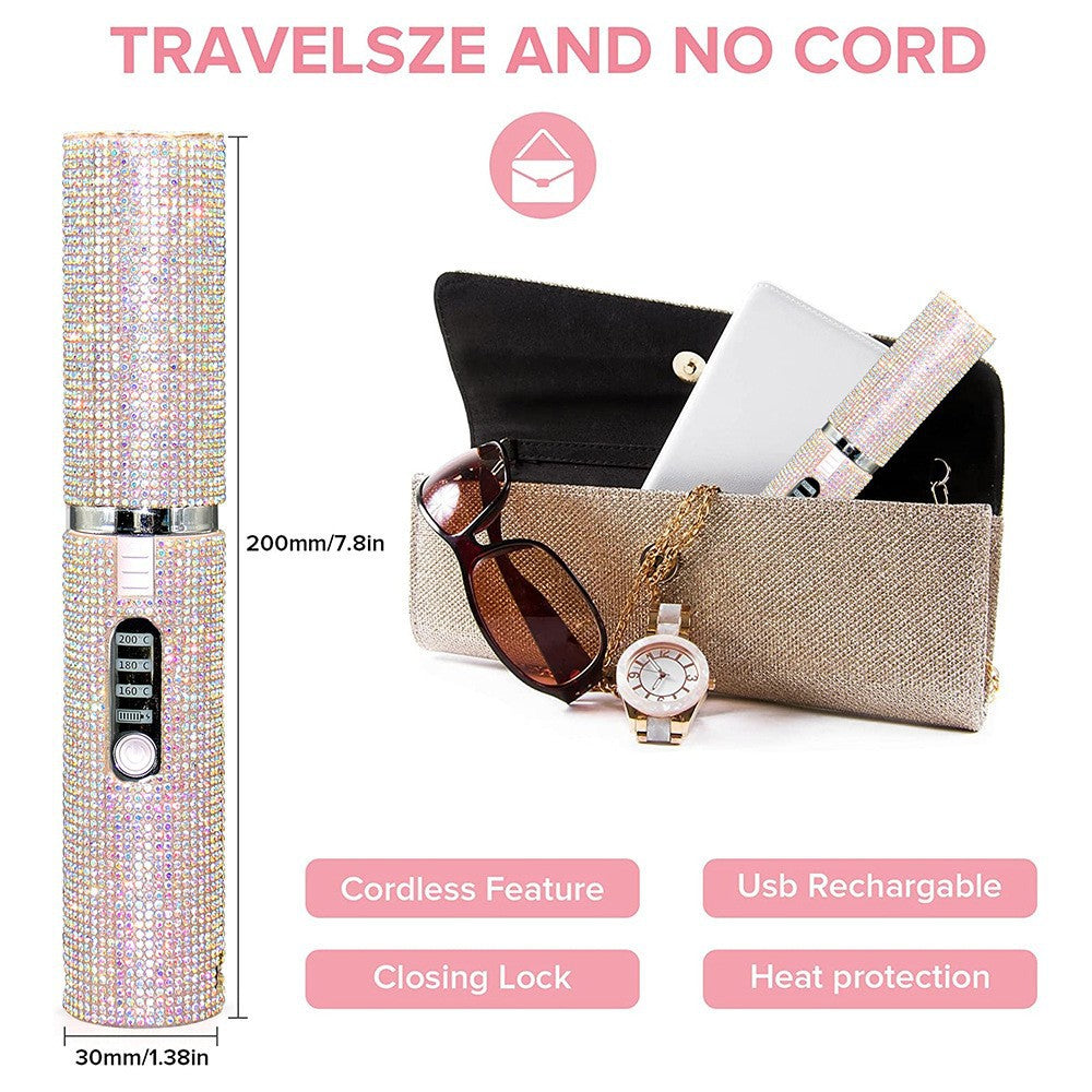 Portable Ceramic Hair Straightener Curler
