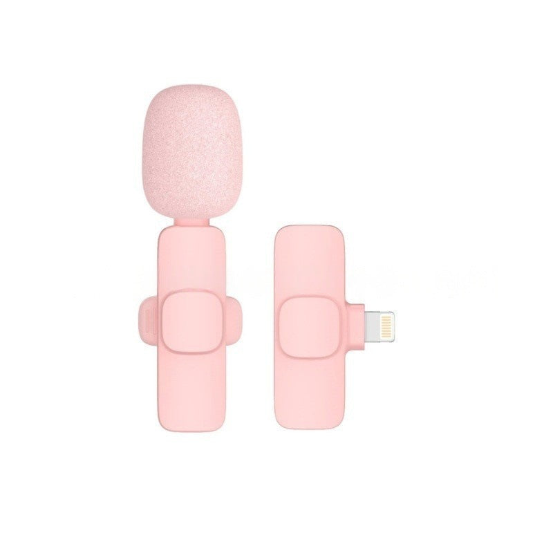 K9 Pink Wireless Lavalier Microphone with Noise Reduction