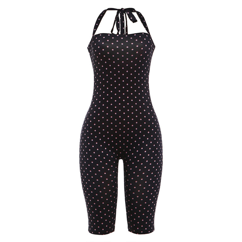 Sleeveless Halter Neck Slim-Fit Jumpsuit for Women