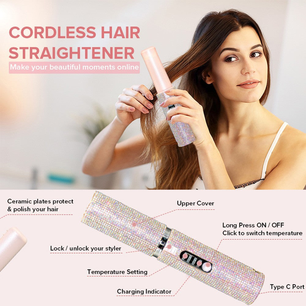 Portable Ceramic Hair Straightener Curler