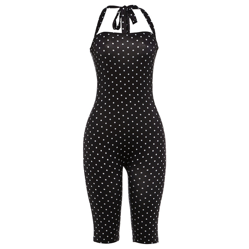 Sleeveless Halter Neck Slim-Fit Jumpsuit for Women