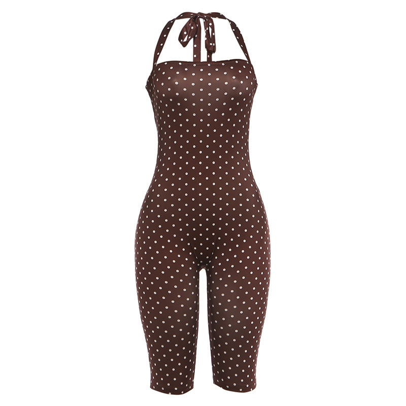 Sleeveless Halter Neck Slim-Fit Jumpsuit for Women