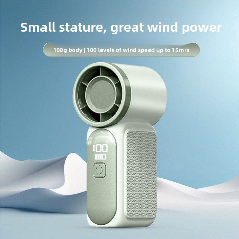 Portable USB Rechargeable Handheld Fan with Digital Display