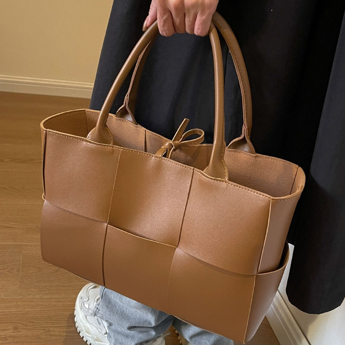 Fashion Stitched Tote Shoulder Bag